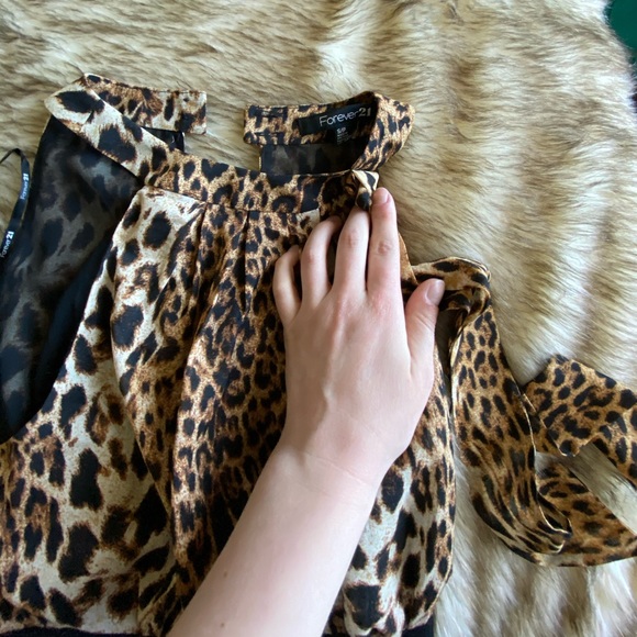 Leopard Form Fitted Forever 21 Dress - Picture 3 of 4
